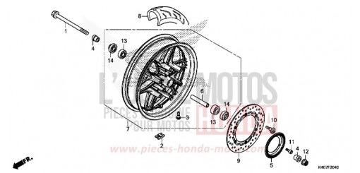 ROUE AVANT NSS125DF de 2015